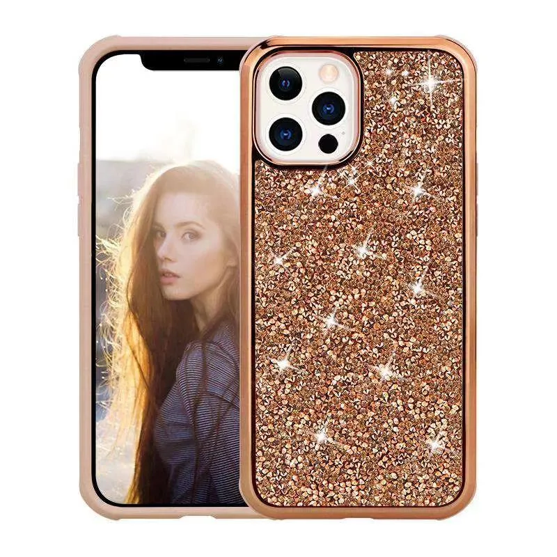 Luxury Diamond Bling Phone Cases For iPhone 13 12 pro max XR XS MAX X Rhinestone Glitter Back Cover