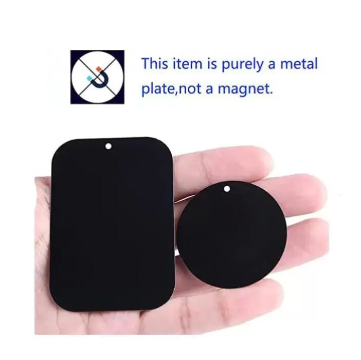 Universal car Mount Metal Plate with Adhesive For Magnetic Mounts Holders Replacement Kit Magnet Mobile Phone Stand