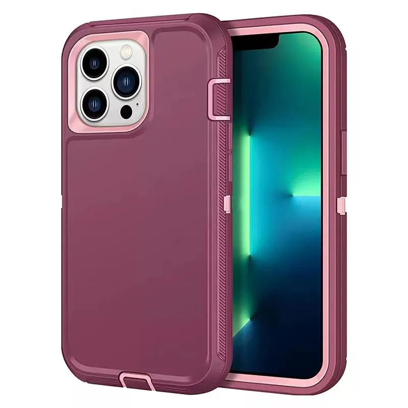 Defender Armor Heavy Duty Shockproof Holster Clip Robot Phone Cases For Iphone 15 14 13 12 Pro Max Mini X 7 8 Samsung S24 S23 S21 S20 Ultra Plus Air or Sea Shipping Suport