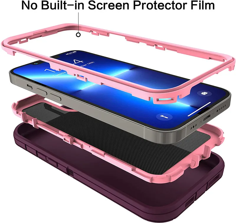 Defender Armor Heavy Duty Shockproof Holster Clip Robot Phone Cases For Iphone 15 14 13 12 Pro Max Mini X 7 8 Samsung S24 S23 S21 S20 Ultra Plus Air or Sea Shipping Suport