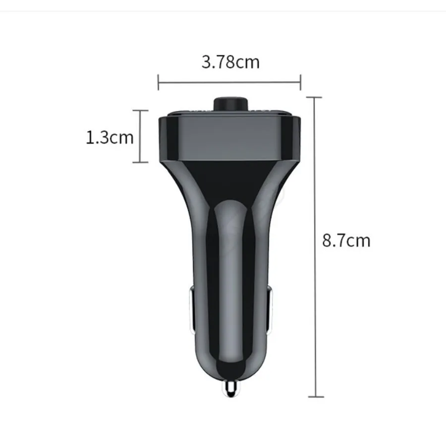 F5 F6 RGB Ambient Light Car MP3 Player Bluetooth 5.0 FM Transmitter Wireless Handsfree Car Kit with Dual 3.1A Charger