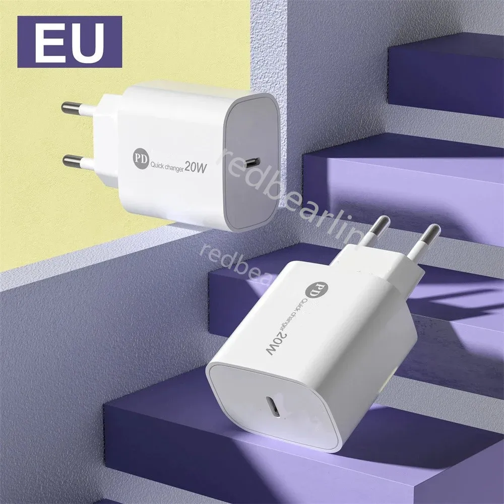 12W 20W PD Type c USB C Power Adapter US Eu Wall Charger Chargers Adapters For IPhone 11 12 13 14 Pro Max Samsung Android phone With Box