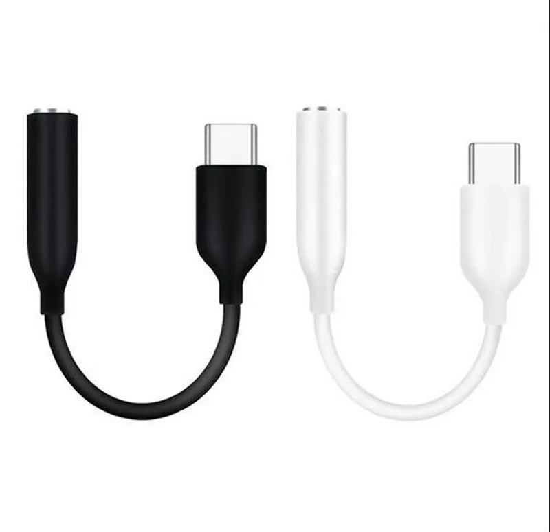Type-C USB-C male to 3.5mm Earphone Cable Adapter AUX Audio Headset Female Jack for Samsung Note 10 20 S20 Ultar S21 Galaxy Z Fold 2 Flip Plus Smart Phone