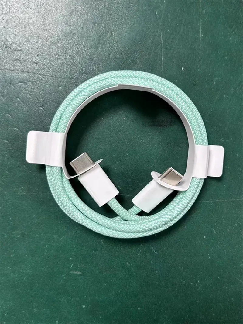 PD 60W Type C to Type C Fast Charging Braided Cable adapter 3A cables for 15 pro max