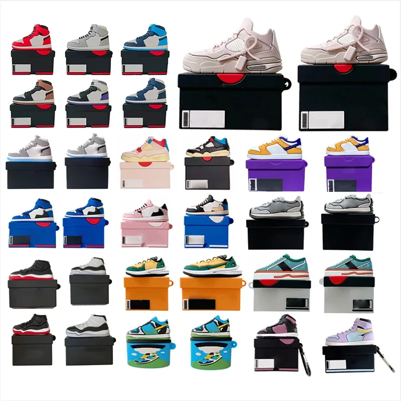Sneaker Shoe Box Cover for Apple Airpods 1 2 Pro Pro2 Case Silicone Soft Headphone Protective Earphone Case